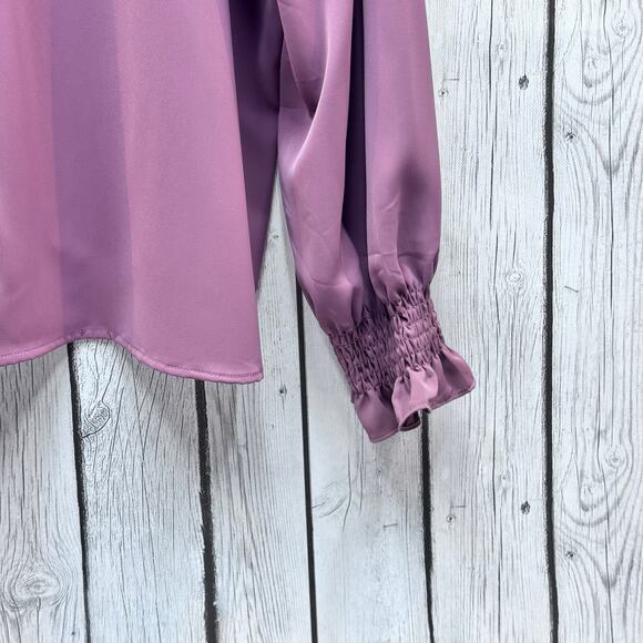 NWT Funlingo Mauve Long Sleeve Blouse Size 3X - Picture 3 of 4